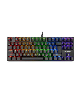 GameBooster GM06B Plus Rainbow Aydınlatmalı TKL Mekanik Red Switch Oyuncu Klavyesi Siyah